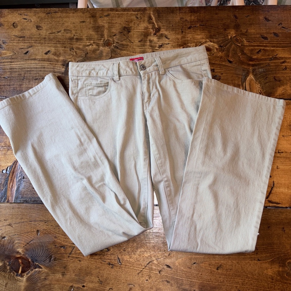 Dickies Jr Size 7 Long Khaki Workwear Jeans Casual Pants Low Rise